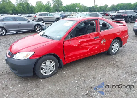 2004 Honda Civic Vp из США, поврежденный, VIN 1HGEM22164L068417